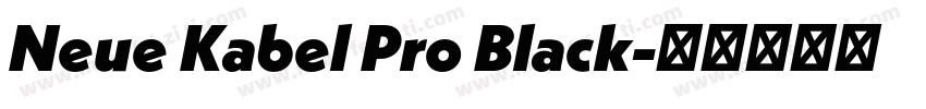 Neue Kabel Pro Black字体转换